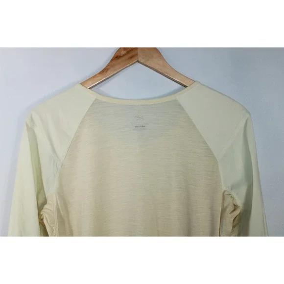 Arc'teryx Women's Large Yellow Wool Blend Long Sleeve Top - Picture 10 of 12